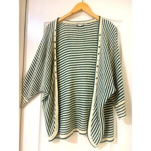 Beautiful olive green strip cardigan